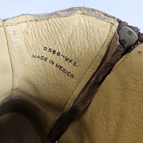 Justin Rustico Leather Boot Women 7 Distressed Western Cowgirl Tassel Brown Boho - Picture 15 of 16